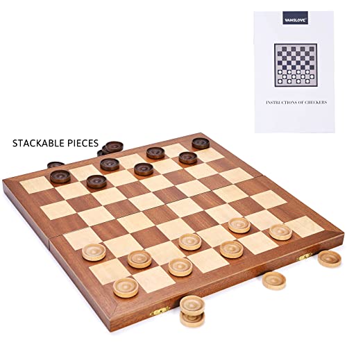 Juego de Damas Clásico Plegable de Madera 14 pulgadas miniatura 5