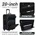 Shavont 55x40x20 Cabin Suitcase Lightweight Soft Travel Luggage Bag Set, Cabin Case with Duffel Bag+Toiletry Bag, Carry On for Travel Work Weekend (Black)