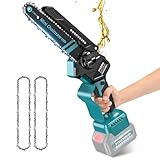 Mini Kettensäge 6 Zoll,Akku Kettensäge Bürstenloser,Akku Säge Kompatibel mit Makita 18V...