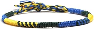 HYXX Woven Bracelets, Adjustable Lucky Woven Rope Bracelet Multicolor Tibetan Friendship Bracelets Blue Handmade Golden Beaded Charm Bangles Man Women Couple Gift