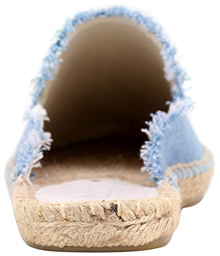 Image of Women's Simple Mule Breathable Flat Espadrilles Shoes, Pure Color Mules