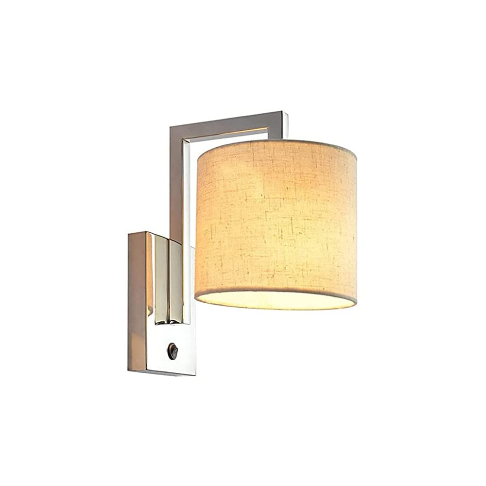 Moderne avec Interrupteur Beige Blanc Tissu intérieur Applique Murale E27 simplicité Salon Lampes métal Lampe Corps Restaurant Chambre escaliers Appliques Chevet décor Lampe