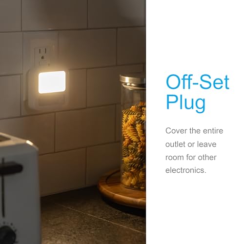 Image of GE LED Motion Sensor Night Light, Plug-in, Dusk-to-Dawn Sensor, 20 Lumens, Soft White, Ideal for Bedroom, Bathroom, Kitchen, or Hallway - 46439 (2 Pack)