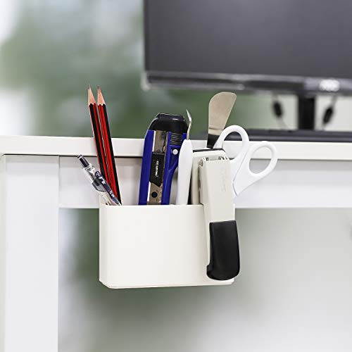 MoKo Magnetic Dry Erase Marker Holder, 1-Pack Pen Holder for Whiteboard Dry Erase Marker and Eraser Organizer on Refrigerator, Whiteboard, Locker, and Other Magnetic Surfaces - Whi image 6