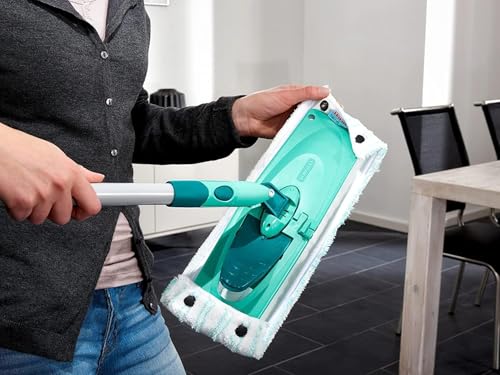 Leifheit rückenschonender Bodenwischer Combi M, reinigungsstarker Wischer mit 2-Faser Mikrofaser...