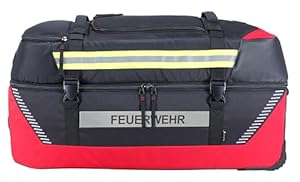 tee-uu JUMBOBAG Trolleytasche (inkl. 2 Reflexstreifen Feuerwehr)