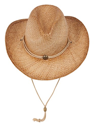 Top Headwear Raffia Western Cowboy Hat - Tea Stain #TOP2