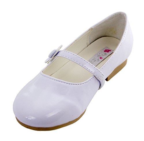 Darling Party Shoes with Gardenia for Toddler Formal Shoes White