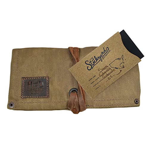 Image of Hide & Drink, Waterproof Waxed Canvas Travel Watch Roll Organizer with 4 Slots, Easy Carry On Watchlover Storage, Handmade Travel Case, Fatigue