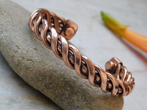 Generic Pure solid 100% Copper Handmade Bangle Bracelet, Copper Bangle, Arthritis Copper Bangle Bracelet, Cuff Bangle, Birthday gift,, 7.53