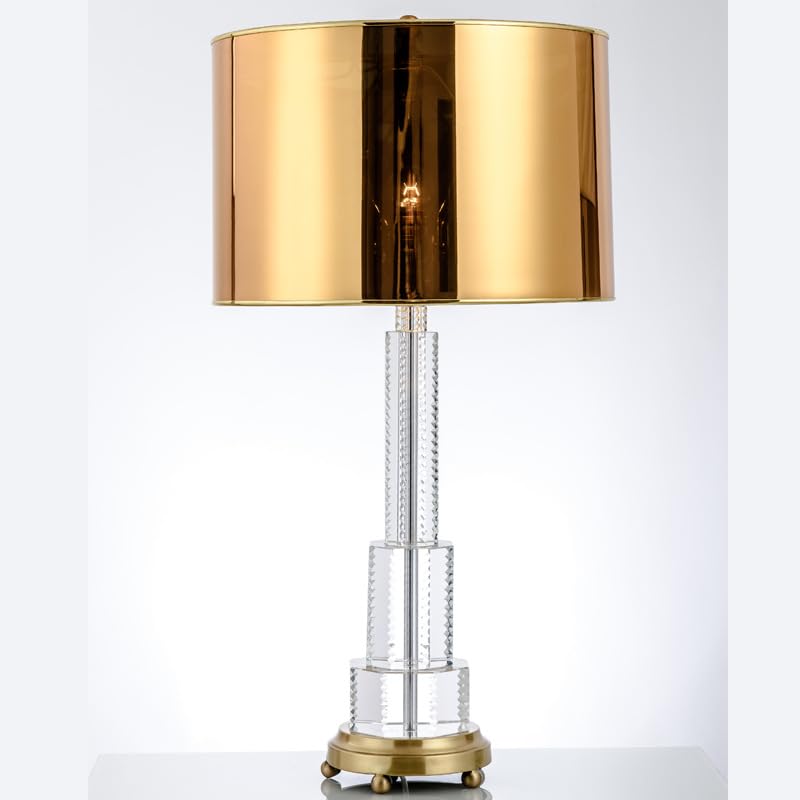 Desk Lamp Lámpara de Cama Moderna y Sencilla lámpara de Mesa de Lujo, Estudio, Sala de Estar, Dormitorio, lámpara de Mesa de Cristal Transparente, decoración de Dormitorio, lámpara de Noche, lámpara