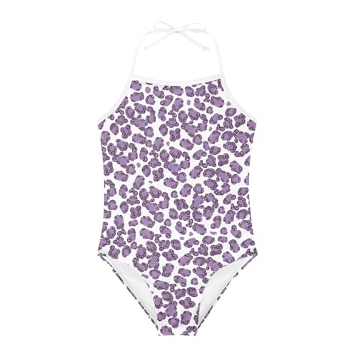 Image of Cute Backless One Piece Swimsuits for Girls Adjustable Halter Strap Bathing Suit Beach Swimwear for Girls