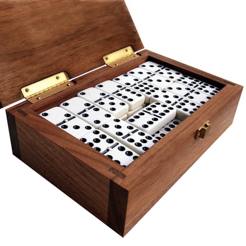 Set de Domino Doble 9 Alex Cramer en Estuche Nogal miniatura 2