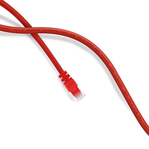 GearIt Cat5e ���� LAN�P�[�u��/�C�[�T�l�b�g�p�b�`�P�[�u�� 1.2m 4 Feet - Snagless RJ45 Computer LAN Network Cord, ���b�h [Lifetime Warranty]