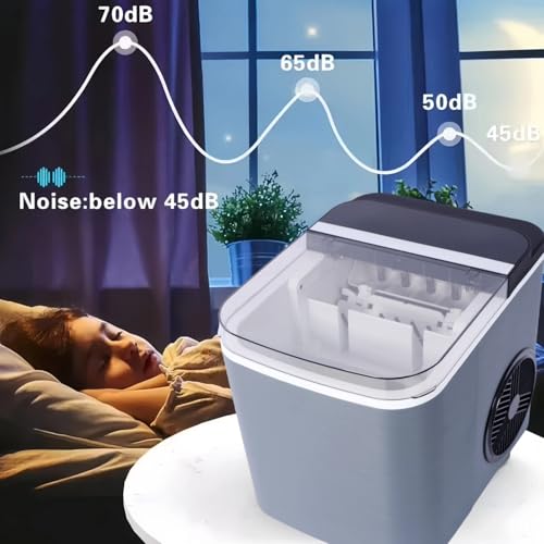 Máquina portátil para hacer hielo 26 lbs/día con limpieza automática miniatura 5