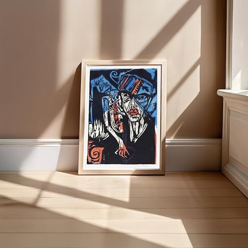 Image of BLINKART Pablow Picaso Aesthetic Modern Art Walls With Frame | Natural Wood Texture | Living Room Bedroom Office Wall Decoration | Poster Home Decor Frames Wall Bedroom | 12x8 Inches (D264)