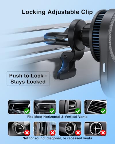 Qi2.2 25W Magnetic Wireless Car Mount Charger w/ TEC Cooling Fan - image 6
