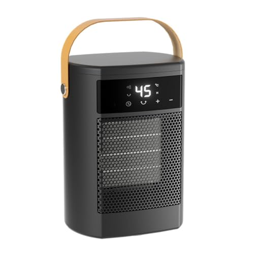 RAISME セラミックヒーター 電気ファンヒーター 1200W 速暖 3段階切替 70°首振り リモコン付き 20°-45°温度調節 省エネ 転倒オフ 過熱保護 LEDディスプレー表示 タイマー機能 電気ヒーター 足元 卓上 暖房器具 脱衣所 日本語説明