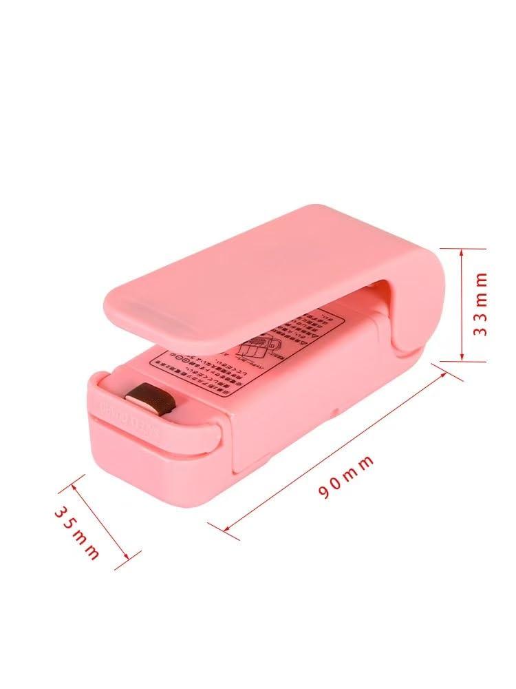 Mini Portable Bag Sealer, Heat Vacuum Food Storage Sealer Machine, Pink