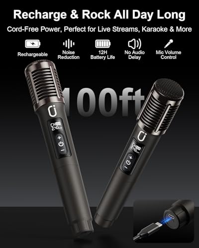 Image of JYX Karaoke Machine with 2 Wireless Microphones, Bluetooth Party Speaker | Powerful Bass & Clear Vocals for Karaoke, 24H Portable Entertainment, Rhythm-Synced LED Party Lights, Classic Premium Finish