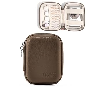Linpr Étui pour Appareil Photo Numérique Compatible avec CAMKORY/pour Kodak PIXPRO FZ55/pour Lecran/pour VAHOIALD/pour Canon IXUS 285 HS, Étui de Protection pour Appareil Photo numérique (Brun)