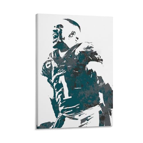 Joueur football américain Jalen Hurts poster toile décorative murale chambre 40x60cm