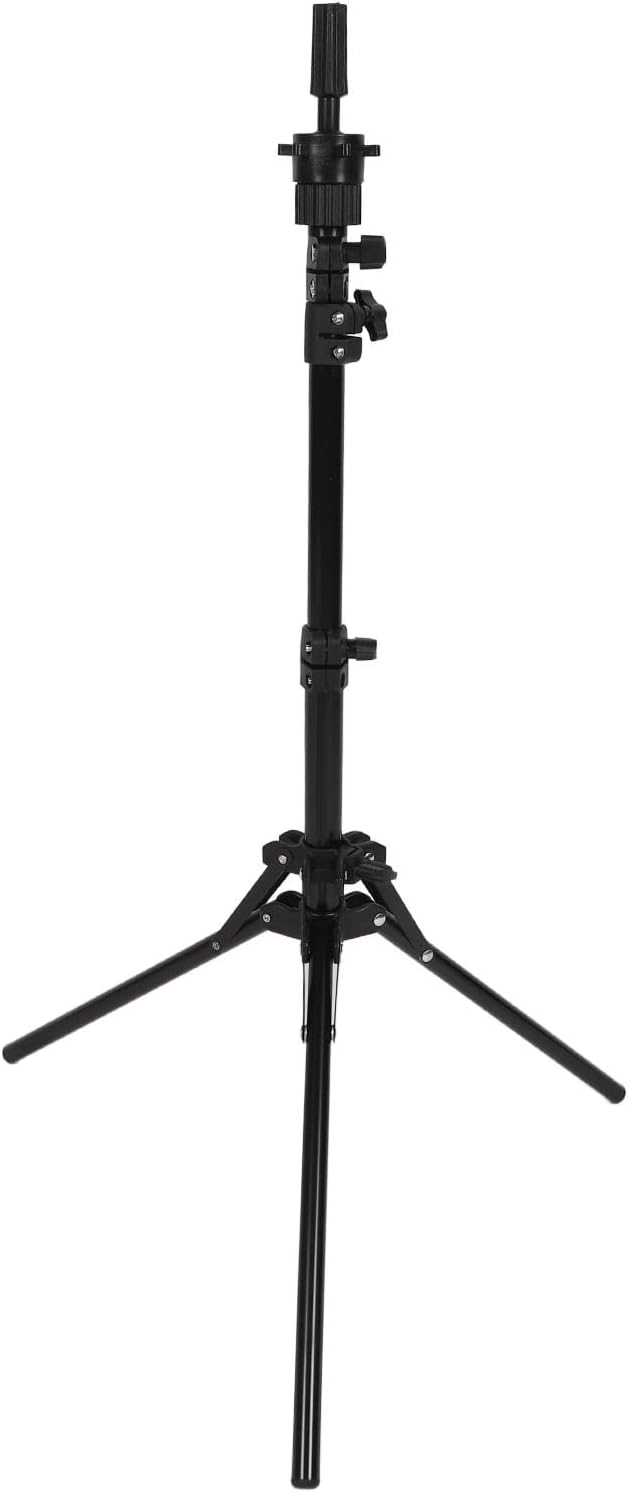 Adjustable Mannequin Head Tripod Stand for Hairdressing Training Aluminum Alloy Holder