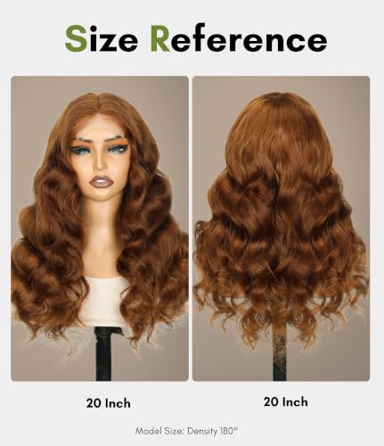 Image of Chocolate Brown Lace Closure Wig 180 Density 4X4 Body Wave Wigs Human Hair