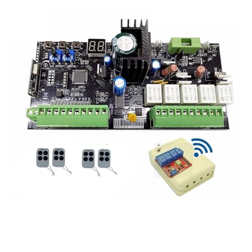 Carte PCB universelle 12 V/24 V for ouvre-porte battant automatique à double bras, panneau de commande, système de centre de contrôle intelligent Pour portail battant, porte coulissante(Kit 7)