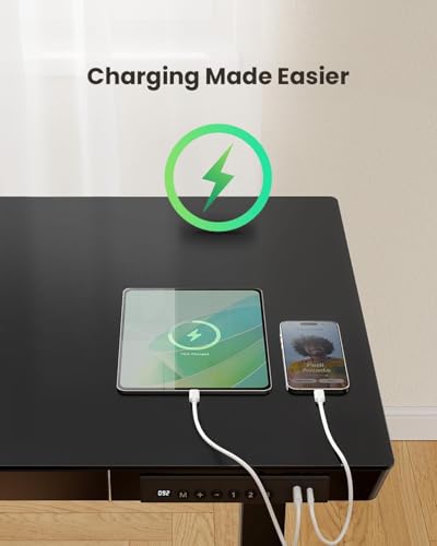 Image of ARTIKEL Case 1.0 Electric Height Adjustable Office Table DIY|100 Kg Wt.|Smart Panel USB & Type C Collision Sensor|Sit Stand Computer Desk|120 X 60 Cm| Brown (Black)