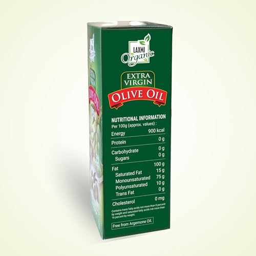 Image of LAXMI ORGANIC Extra Virgin Olive Oil 2L | Cold Pressed 100% Pure Jaitun Ka Tel | Multipurpose Edible Oil for Cooking & Salad Dressing | Suitable for Hair, Skin & Baby Massage | Rich in Vitamin E & Antioxidants