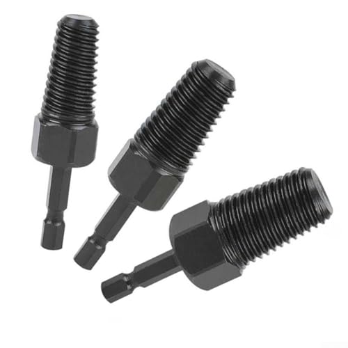 Juego de herramientas extractoras de tornillos de 3 piezas con vástago hexagonal para fontanería, perfecto para aplicaciones de 1/5.1 cm, 3/10.2 cm, 2.5 cm