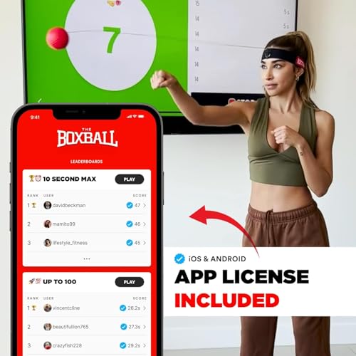 image for Boxbollen® Boxing Reflex Ball - Celebrity-Endorsed Home Workout Game 