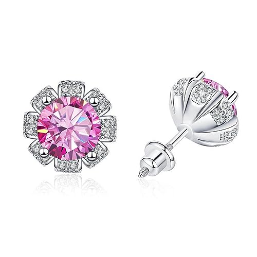 Pendientes de moissanita VVS1 color D de alta joyería con plata fina para hombre y mujer