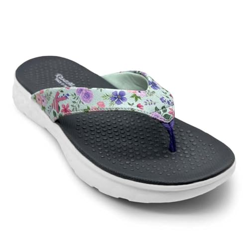 Image of KazarMax Women Slipper | Lightweight | Floral Print | Flip-Flop Daily Use | Casual wear | Thong Slippers
