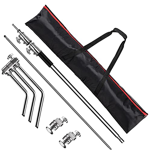 Image of Pro C Stand with Boom Arm, Heavy Duty Light Stand for Photography Studio Video Reflector, Monolight, Softbox and Other Equipment