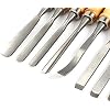 Wood Chisel Tool Set, 12pcs Woodworking Chisels Wood Carving Tools Trimming Down Wood Woodworking Lathe Gouges Tools with Roll-Up Carrying Case for Carpenter,6mm (1/4), 12mm (1/2)