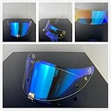 XJQHK Motorcycle Helmet Visor for HJC Rpha 11 Pro HJ 26, UV Blocking Full Face Shield, Anti-Fog Scratch Quick Release Helmet Lens,normal-D Rainbow - Image 2