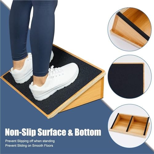 Tabla inclinada para estiramiento de pantorrillas de madera miniatura 4
