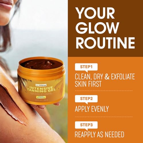Image of Tanning Lotion, Fast Tan Accelerator for Natural Browning, Deep Dark Tan with Beta-Carotene, Vitamins C & E, Natural Oils, Hydrating, Non-Greasy, Water-Resistant, Outdoor Tanning Gel, 5 Fl Oz