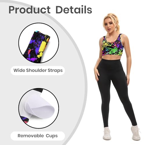 Image of Yoga top Women's Cheerleading Uniform Gym Outfit Running Crop Tops Yoga Shirts Casual Tank Top