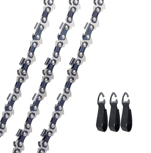 3 catene per motoseghe da 3/8', 1,1 mm, 44 TG, per guida da 30 cm, per Ryobi OCS1830 / Bosch AKE30 Li AKE30 S/Stihl MS170 MSE170C MS194, 61 PMM3 44, 3610 0000 044 E Più