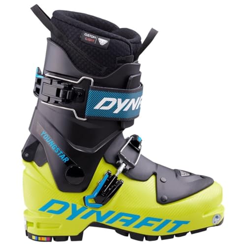 Dynafit Kids' Youngstar Ski Boots - Alpine Touring Boots for Backcountry & Downhill Skiing - Lime Punch/Black - 22.5