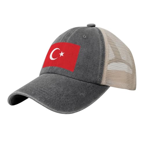 2025 Casquette De Baseball Turquie Association De Couleurs à La Mode Casquettes De Baseball avec Motif Drapeau Chapeau De Femme Unisexe 100% Coton Respirant