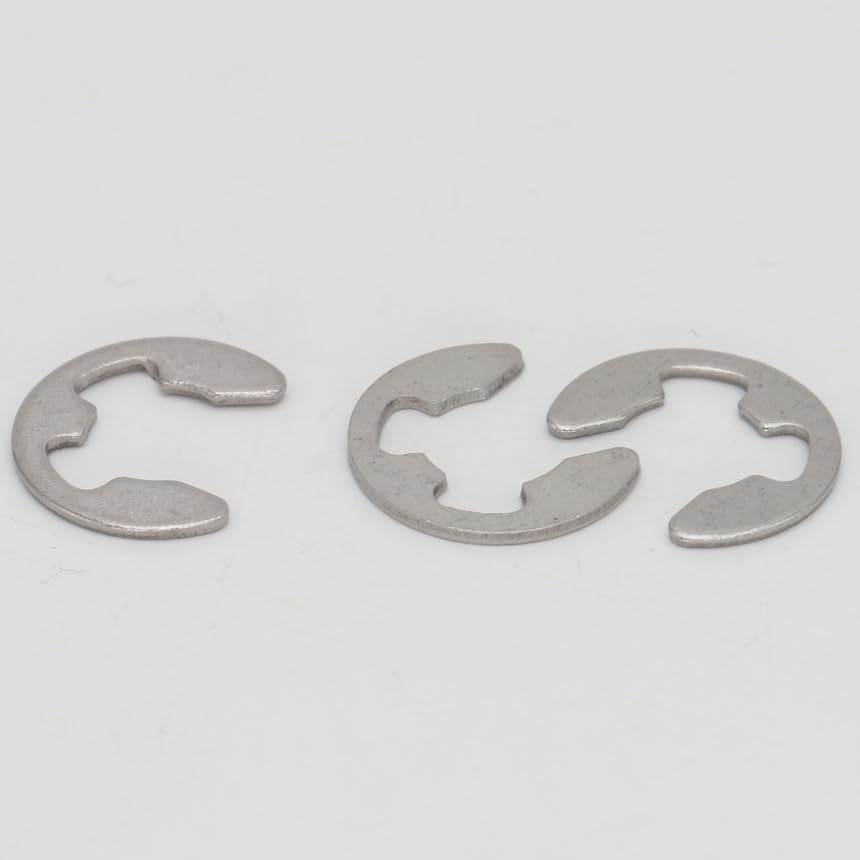 Generic M6 201 304 Stainless Steel 201ss 304ss DIN6799 Retaining Ring For 6mm E-Ring E Clip Snap Ring Shaft Circlip - (Inner Diameter: 60pcs 201ss)