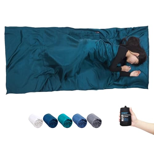 BROWINT Seidenschlafsack Inlett, Hüttenschlafsack aus 100% Naturseide,...