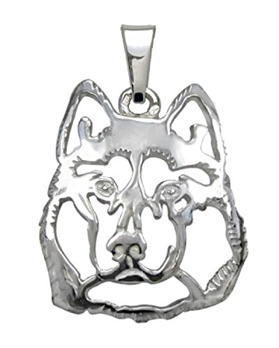 Silver paws - Stribrne tlapky Husky de Sibérie Chien Plaqué Rhodium Argent Sterling Pendentif Cover