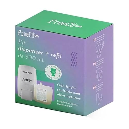 Freecô Pro Bloqueador De Odores Sanitários - Dispenser na cor Branca + Refil 500ml