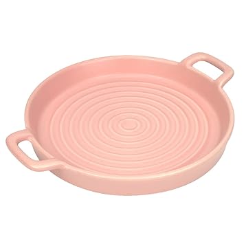 Lakerwin Ceramic Cat Bowl, Whisker Fatigue Relief Cat Food Dish, Shallow Wide Pet Feeding Plate for Cat, Kitten and Kitty, Short Legged Munchkin Cat