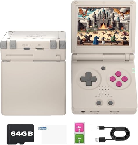 Anbernic RG35XXSP Flip 携带型ゲーム機 折畳みレトロゲーム機 Linuxシステム搭載 3.5インチスクリーン 日本語対応 WiFi/Bluetooth機能 3300mAh 64GB グレーのサムネイル